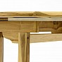 Zahradní jídelní stůl z týkového dřeva DIVERO - 120/170 cm