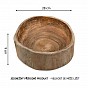 Dekorativní kulatá dřevěná miska