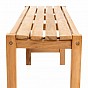 Zahradní set lavic a stolu, ošetřené týkové dřevo, 135 cm