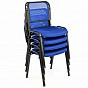 Sada 4 stohovatelných kongresových židlí, modrá