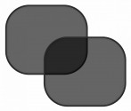 COMPASS Clona sluneční na boční okno černá, 2 přísavky