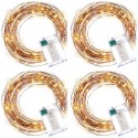 Vánoční světelný řetěz 2 m, 20 MINI LED, teple bílý, 4 ks
