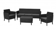 Zahradní polyratanový set SALEMO 3 seater, grafit