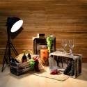 Sada 3 dřevěných bedýnek Divero 42x23cm, stylové úložné boxy
