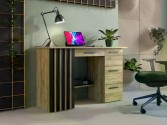 Počítačový stůl 120 cm, dub / černá