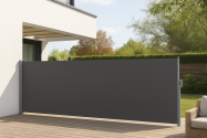 Výsuvná boční zástěna, 180 x 500 cm, antracit