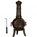 STILISTA Venkovní zahradní krb, 112 cm, bronzová
