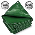 JAGO Plachta 650 g/m², hliníková oka, zelená, 3 x 6 m