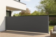 Výsuvná boční zástěna, 180 x 500 cm, antracit