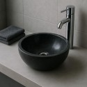 Kamenné umyvadlo leštěný mramor Ø40 cm Black