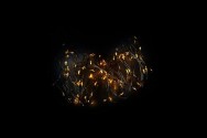 Vánoční LED stříbrný drát 40 LED, teple bílý