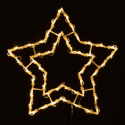 Vánoční dekorace na okno 40 cm, hvězda, 50 LED, teple bílá