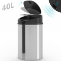 Odpadkový koš se senzorem 40 l stříbrný