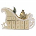 Vánoční adventní kalendář, sáně, 10 LED, na baterie