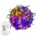 VOLTRONIC Vánoční řetěz 10 m, 100 LED, barevný, na baterie