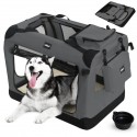 Leopet Přepravní box pro psy XXL, 91 x 63 x 63 cm, antracit