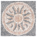 Mramorová mozaika, motiv „Slunce“, 90 × 90 cm