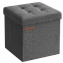 SONGMICS taburet 30×30 cm, úložný box, šedý