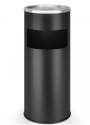 Odpadkový koš s popelníkem, 17 l, černý