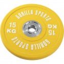 Gorilla Sports Zátěžový kotouč, pogumovaný, 15 KG