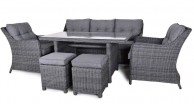 TRADGARD Zahradní set SAN DIEGO, umělý ratan, antracit