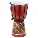 Dětský djembe buben 30 cm, mahagon, ručně malovaný