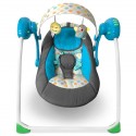 Dětské houpací lehátko s hudební funkcí, skládací, modré