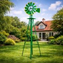 Větrný mlýn v US stylu - zelená 245 cm