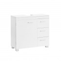 Koupelnová skříňka pod umyvadlo 70x30x64 cm, 3 zásuvky, bílá