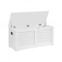 Bílá úložná lavice s víkem 100x40x46 cm, vysoká nosnost