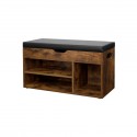 Botník s lavicí hnědý 80×30×44 cm