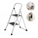 Skládací schůdky 2 stupně, nosnost 150 kg, bílé