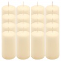 Krémová parafínová svíčka 10 cm, 20 h hoření, sada 16 ks