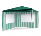 Zahradní párty stan - zelený 3 x 3 m + 2 boční stěny