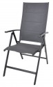 Zahradní polohovací křeslo, hliníkové, šedá