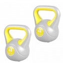 Gorilla Sports Sada Kettlebell činek, plast, 2 x 4 kg