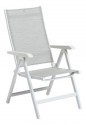 Zahradní polohovací křeslo BASIC PLUS, bílá/světle šedá