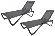 Lehátka ZWL-515 DUO hliníková, 2 kusy, černá