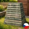 Dřevěný kompostér 800 L pyramida - česká výroba, zelený