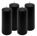 Černá parafínová svíčka, 20 cm, 80 h, 4 ks