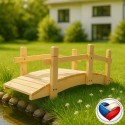 Dřevěný zahradní můstek, 71 cm, bez nátěru, česká výroba