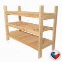 Dřevěný policový regál 3 police 60×54×25 cm, česká výroba
