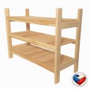 Dřevěný policový regál 3 police 60×64×25 cm, česká výroba