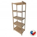 Dřevěný regál 5 polic 173×80×43 cm, borovice, česká výroba