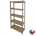 Dřevěný bukový regál 5 polic 173×70×33 cm, česká výroba