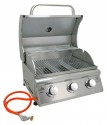 Gril plynový, stolní, 56 x 50 x 48 cm, nerezová ocel