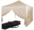 Zahradní stan nůžkový INSTENT BASIC 3x3 m + 2 bočnice, béžový