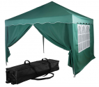 Zahradní stan nůžkový INSTENT BASIC 3x3 m + 2 bočnice, tmavě zelený