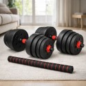 Nakládací činky 2v1 – jednoruční i obouruční, 30 kg