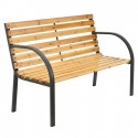 Zahradní lavice 120 cm, dřevo/ocel, 2místná